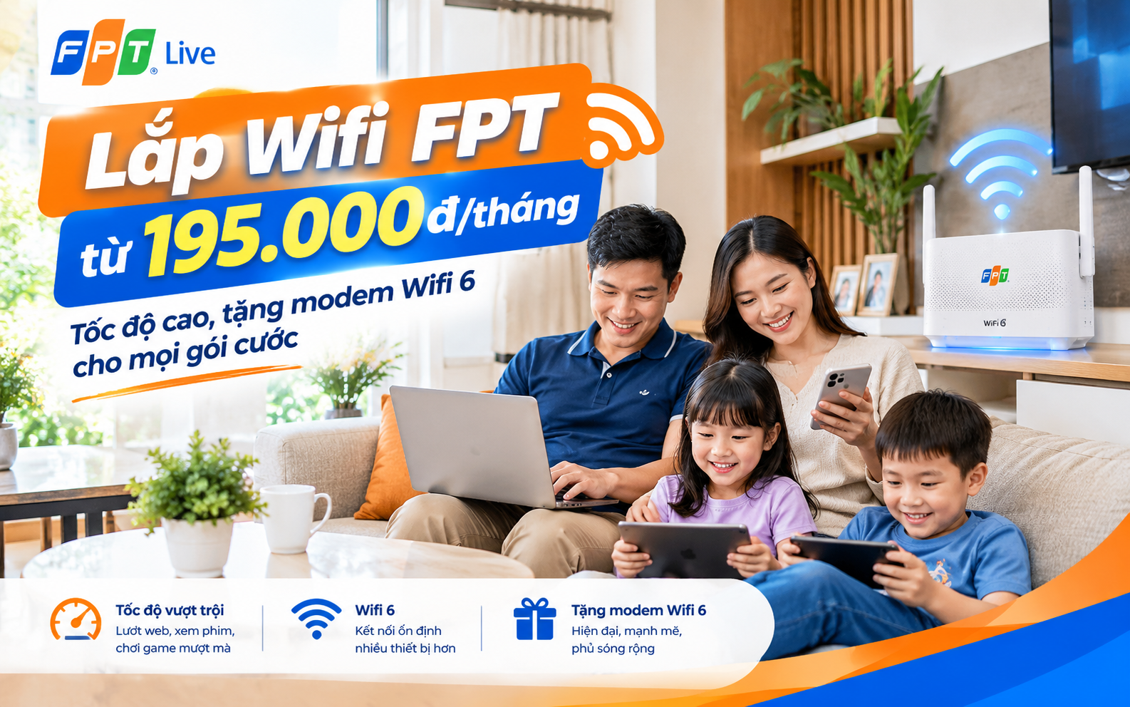 Lắp mạng WiFi FPT tại nhà