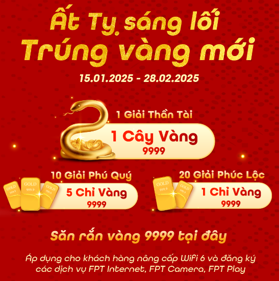 Lắp mạng mới - Trúng vàng mới